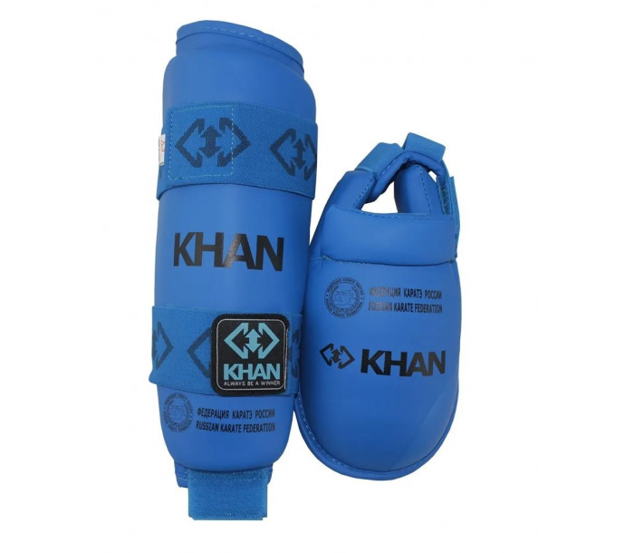Защита голени и стопы Khan Каратэ ФКР, p. L синий-фото 2 hover image